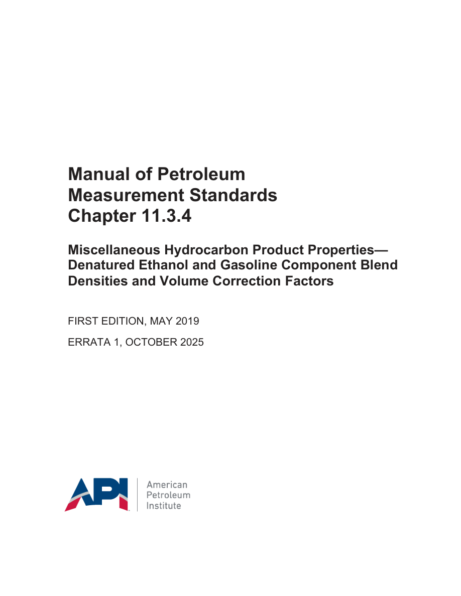 API MPMS Chapter 11.3.4 1st edition PDF Preview