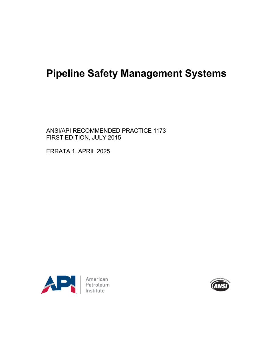 API RP 1173 1st edition PDF Preview