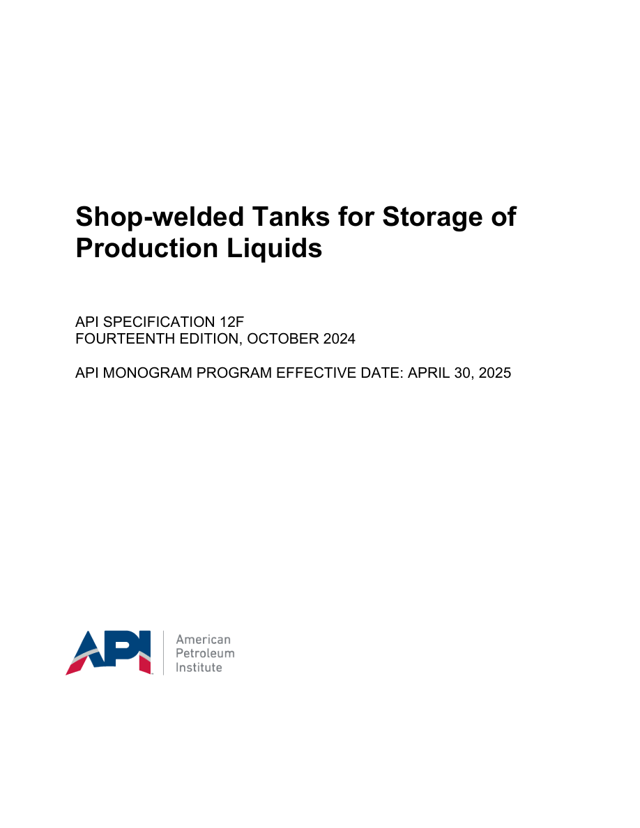 API Spec 12F 14th edition PDF Preview