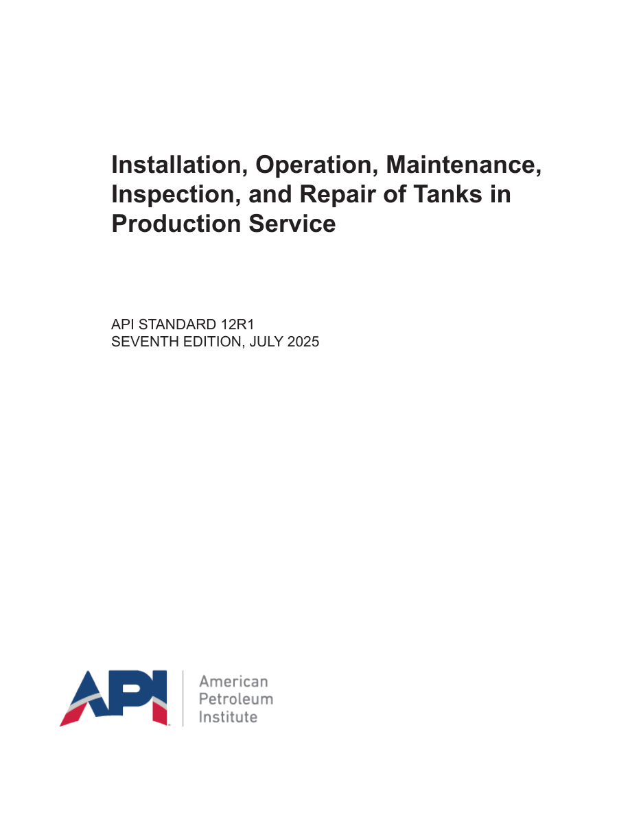API Std 12R1 7th edition PDF Preview