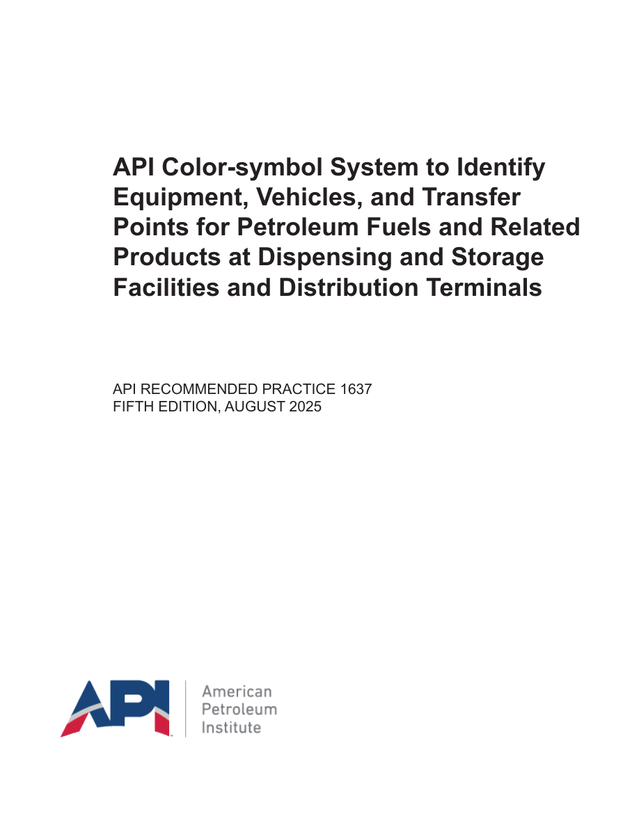 API RP 1637 5th edition PDF Preview