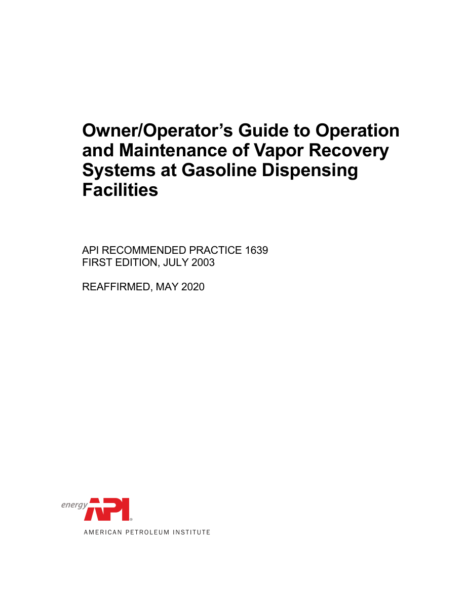 API RP 1639 1st edition PDF Preview
