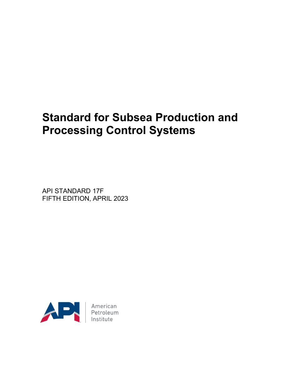 API Std 17F 5th edition PDF Preview