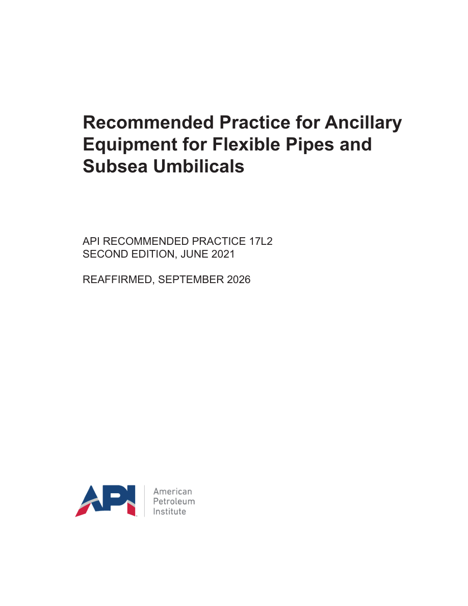 API RP 17L2 2nd edition (R2026) PDF Preview