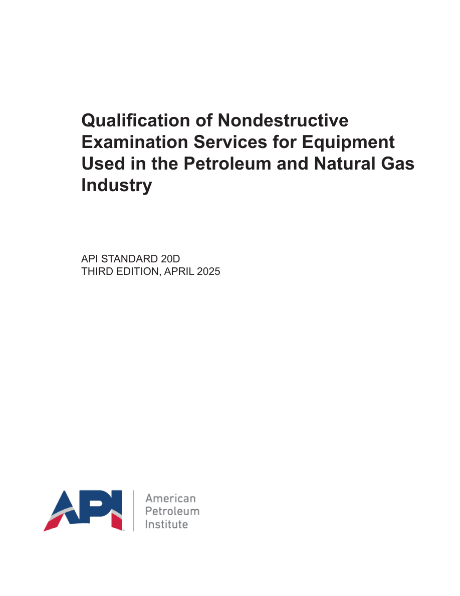 API Std 20D 3rd edition PDF Preview