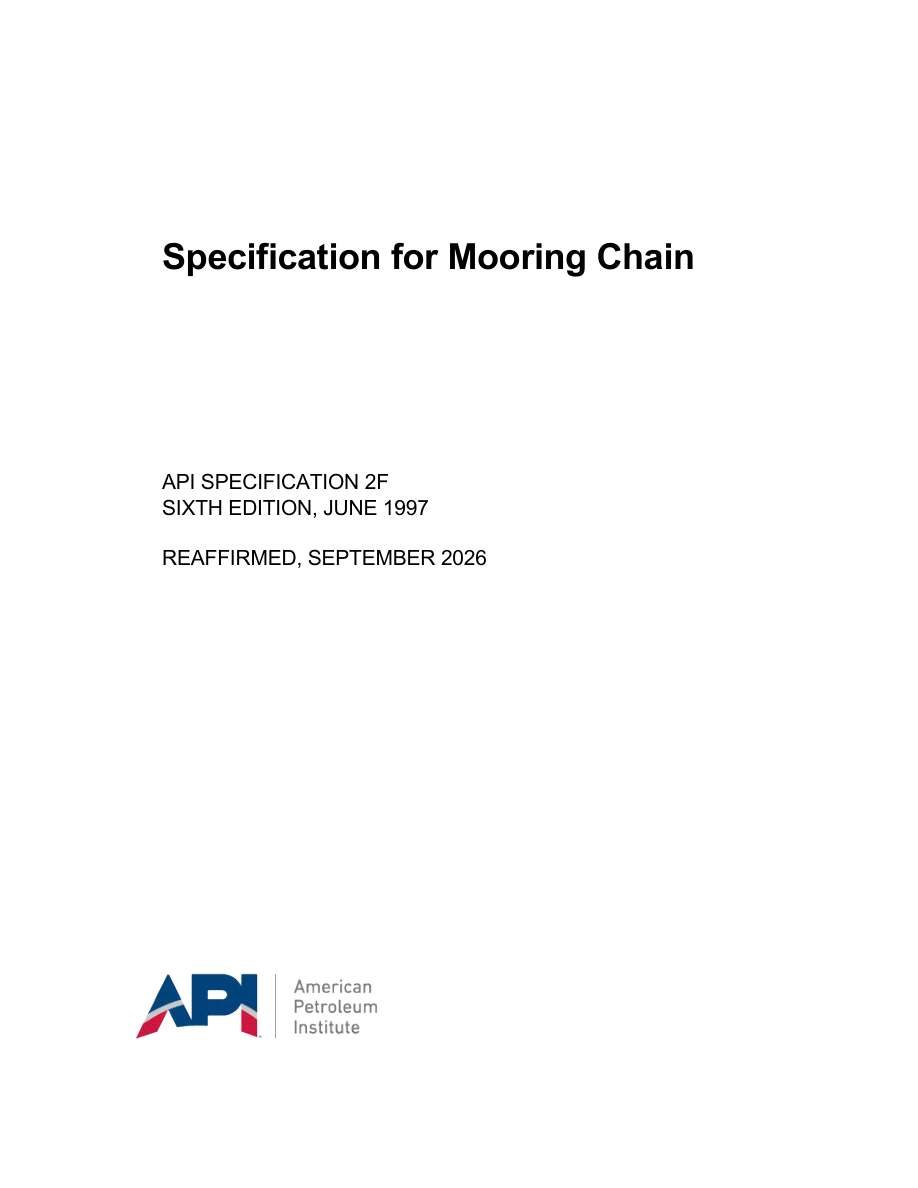 API Spec 2F 6th Edition (R2026) PDF Preview