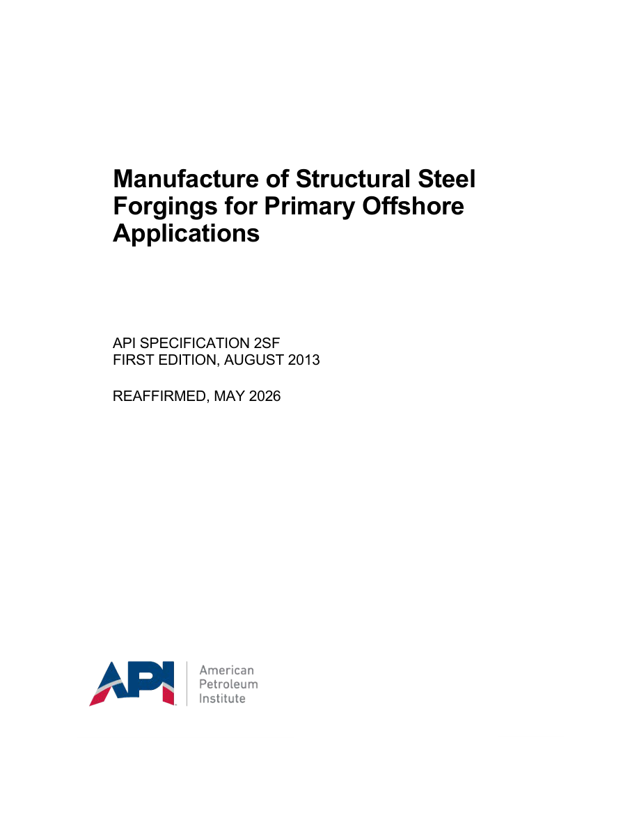 API Spec 2SF 1st edition (R2026) PDF Preview