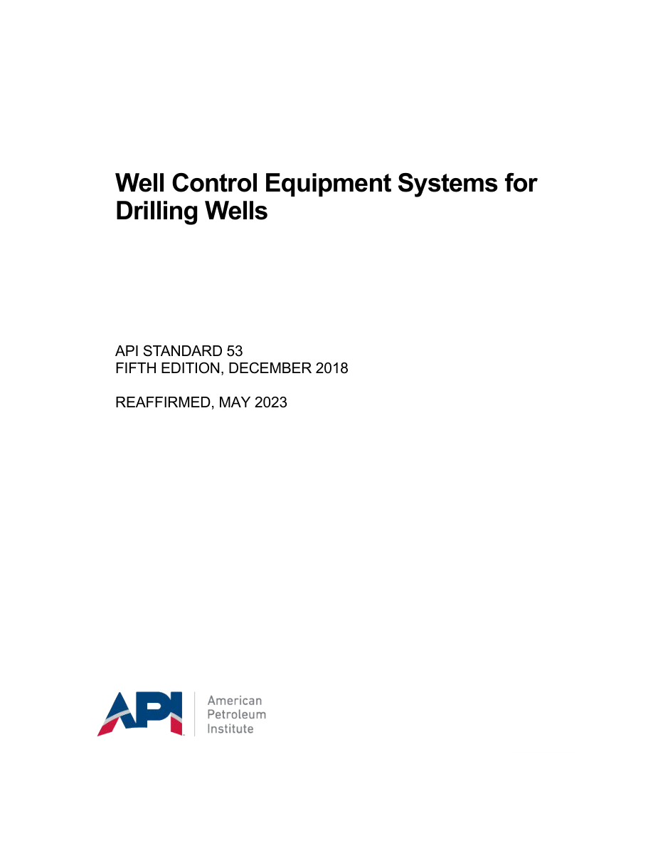 API Std 53 (R2023) 5th edition PDF Preview