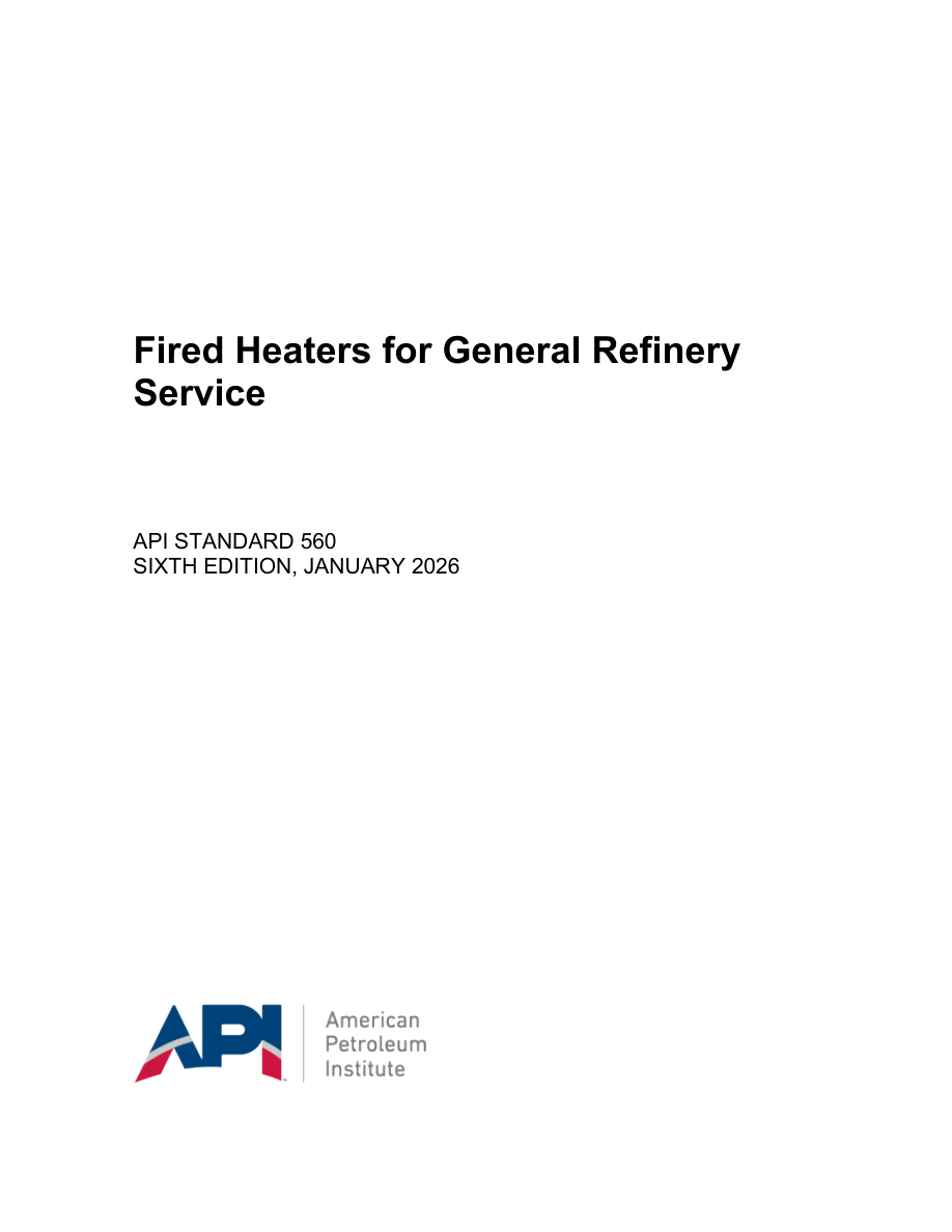 API Std 560 6th Edition PDF Preview