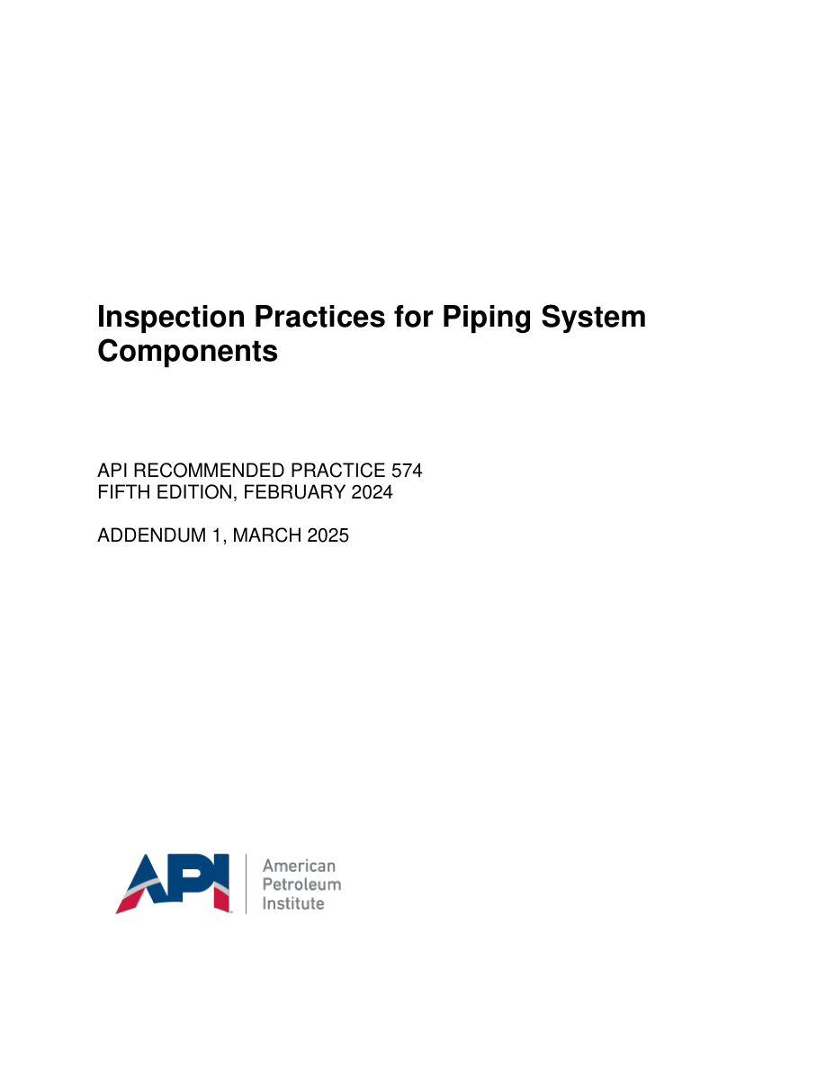 API RP 574 5th edition PDF Preview