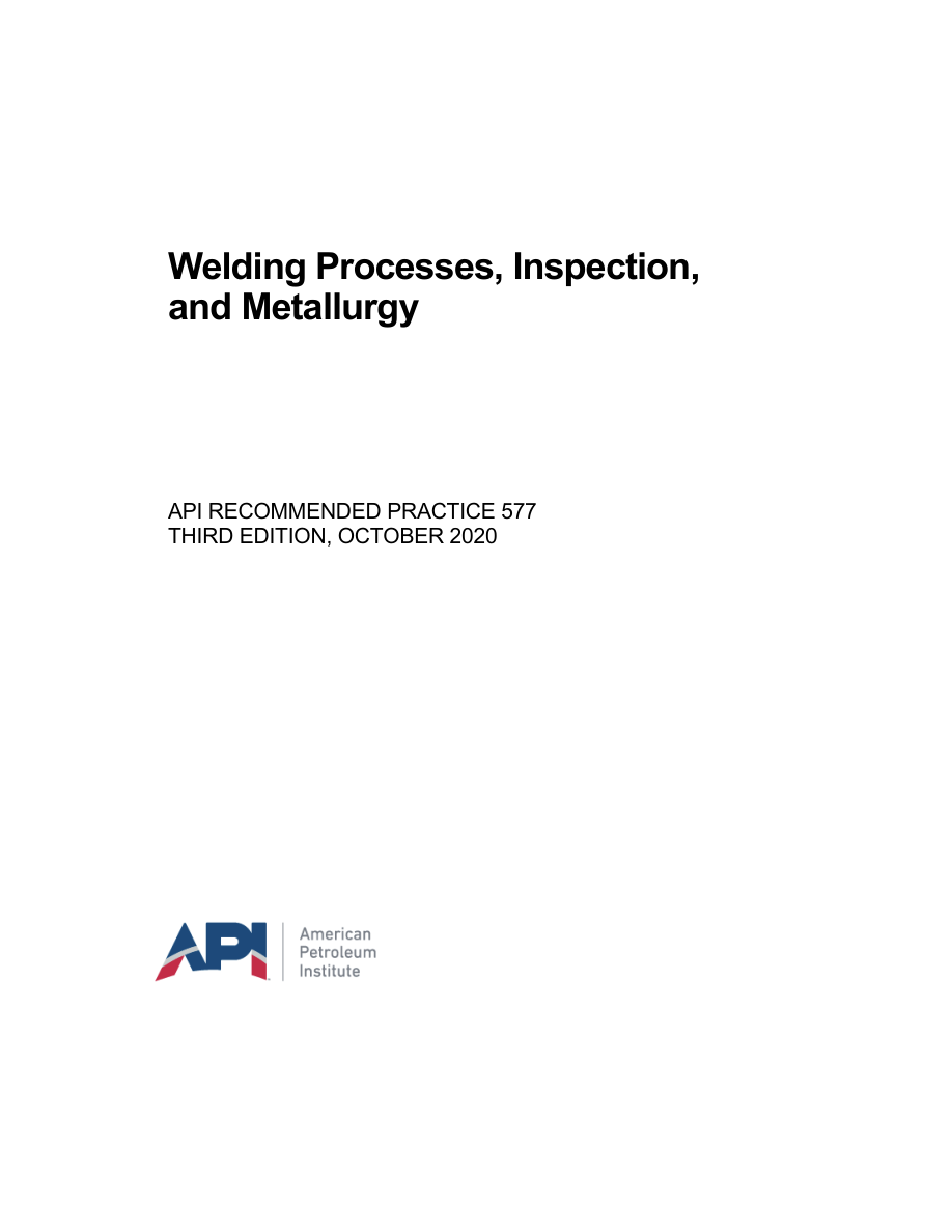 API RP 577 3rd edition PDF Preview
