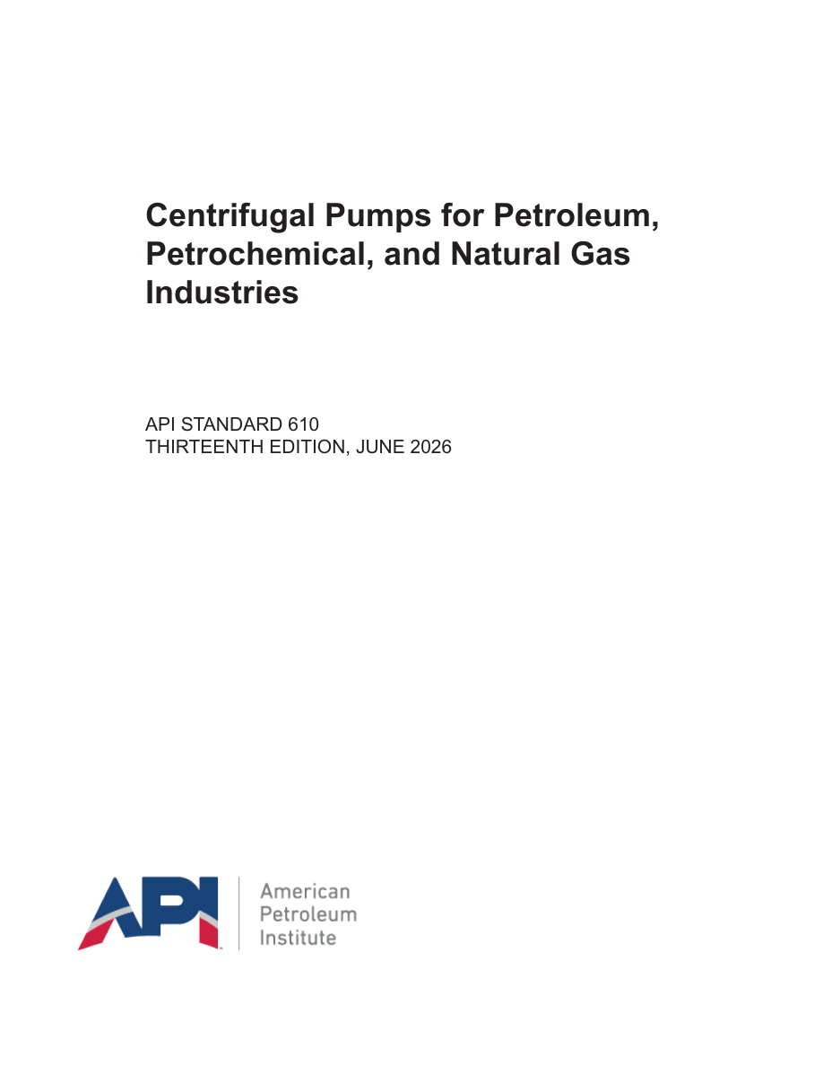 API Std 610 13th Edition PDF Preview