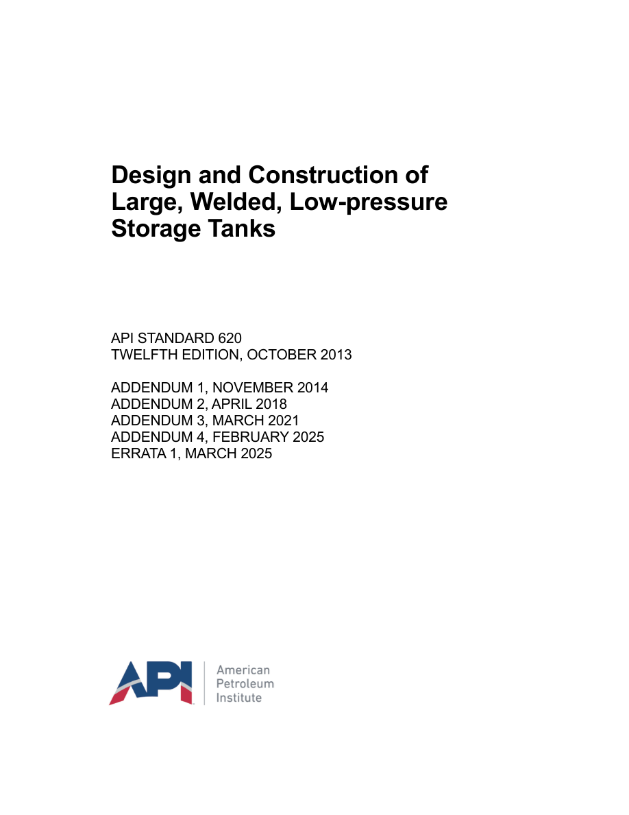 API Std 620 12th edition PDF Preview