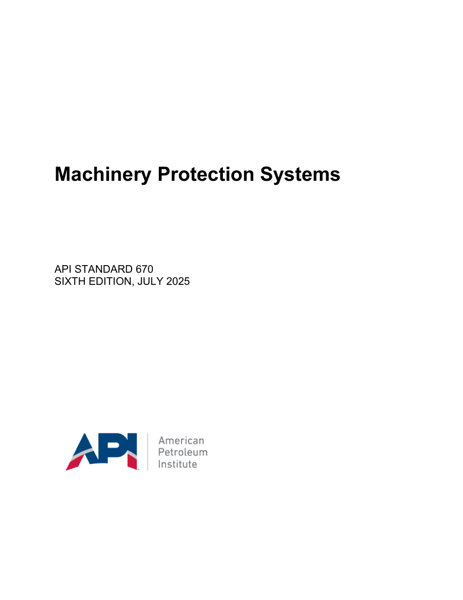API Std 670 6th edition PDF Preview