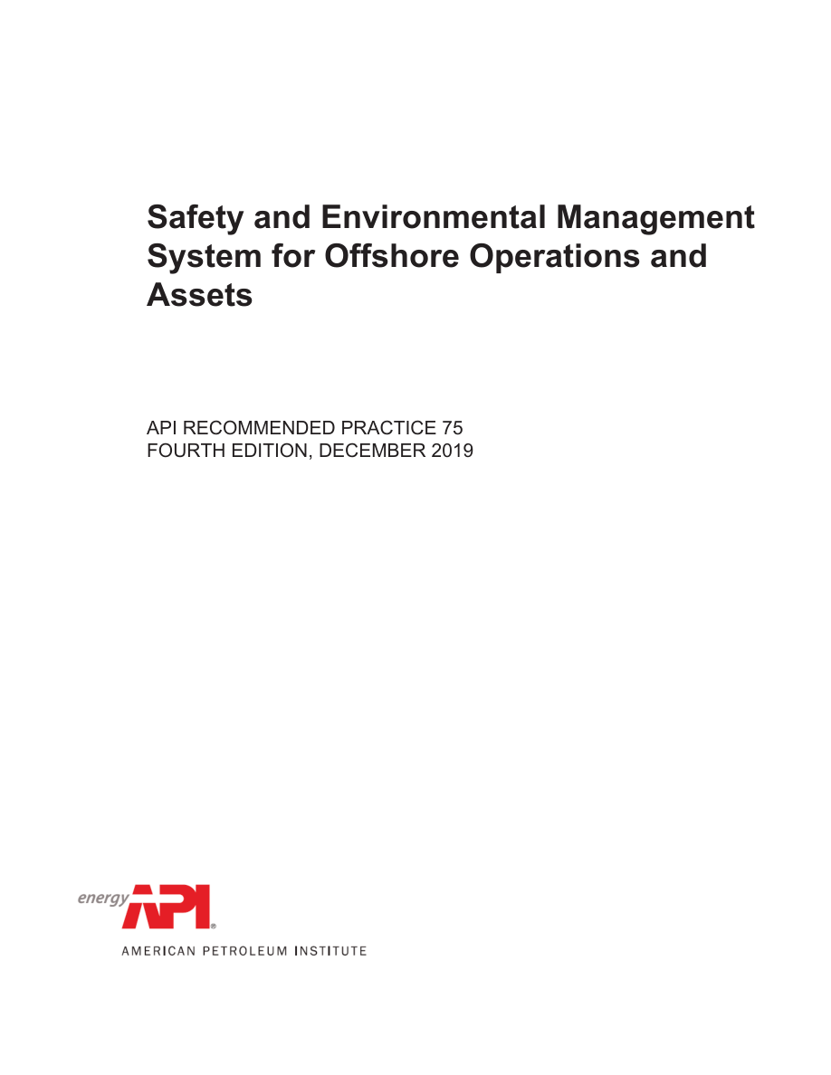 API RP 75 4th edition PDF Preview