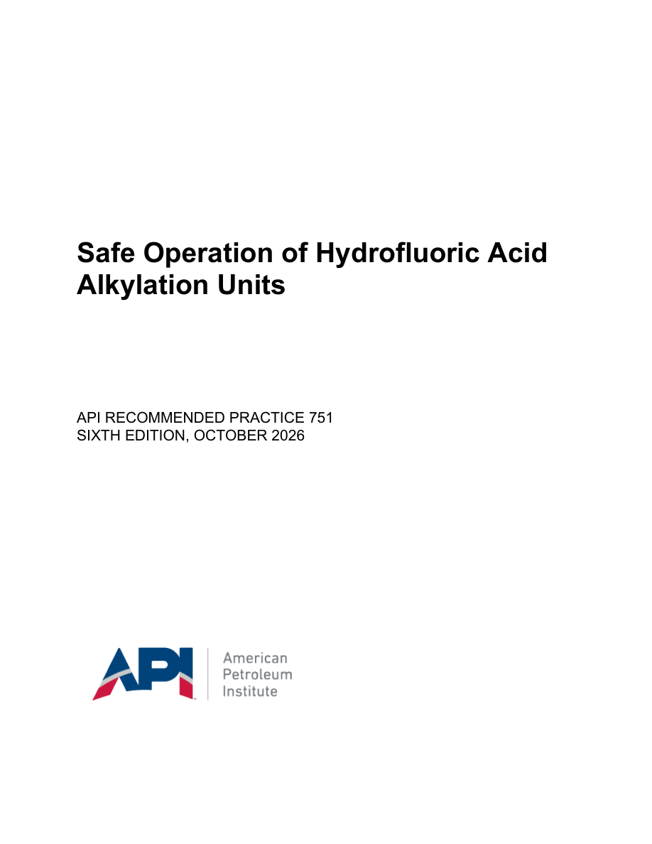 API RP 751 6th Edition PDF Preview