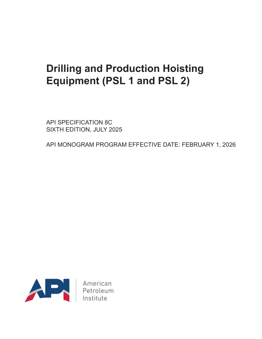 API Spec 8C 6th edition PDF Preview