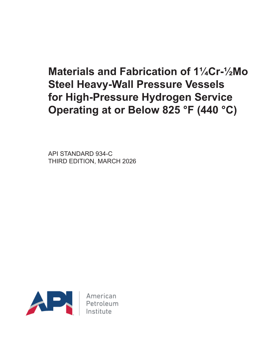 API Std 934-C 3rd Edition PDF Preview