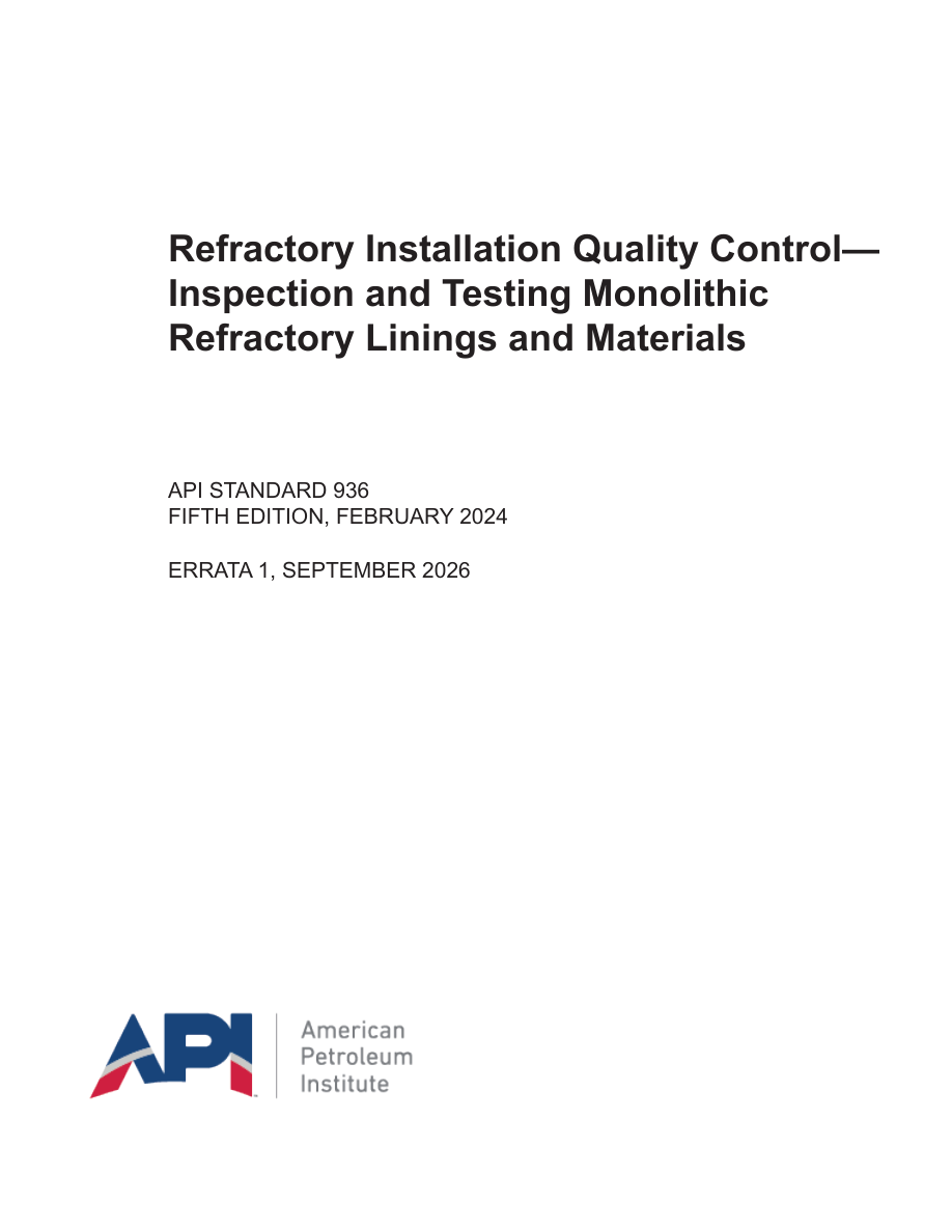 API Std 936 5th edition PDF Preview