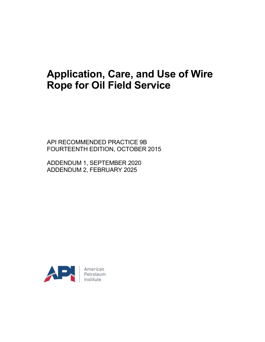API RP 9B 14th edition PDF Preview
