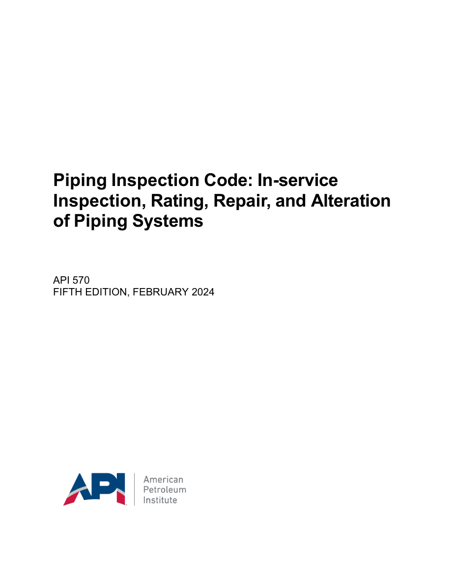 API 570 5th edition PDF Preview