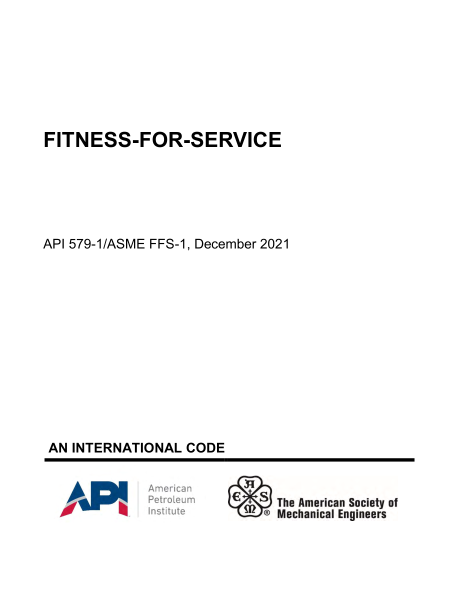 API 579-1/ASME FFS-1 4th edition PDF Preview