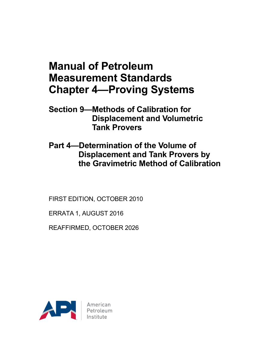API Chapter 4.9.4 1st Edition (R2026) PDF Preview