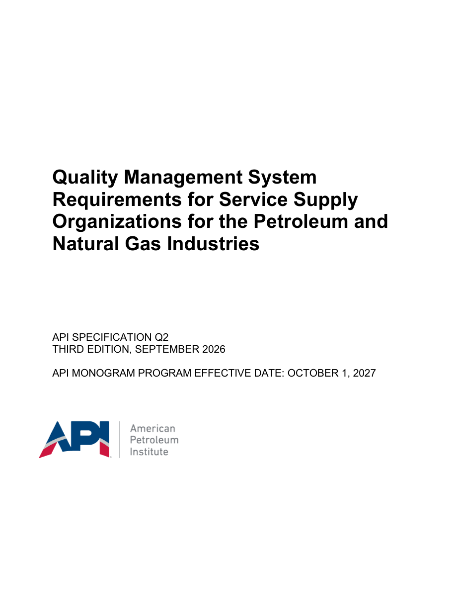 API Spec Q2 3rd Edition PDF Preview