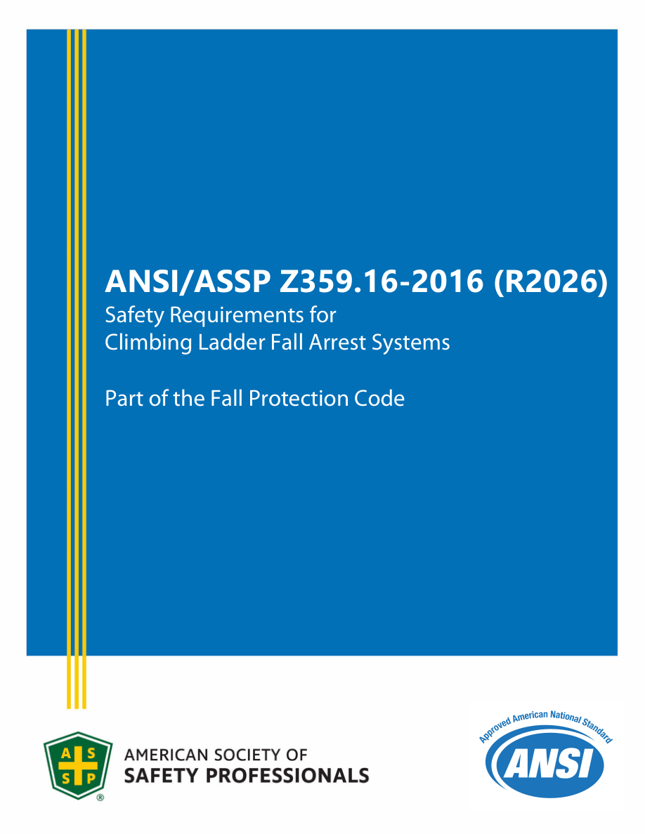 ASSP ANSI/ASSP Z359.16-2016 (R2026) PDF Preview