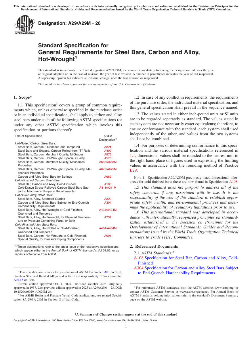 ASTM A29/A29M-26 PDF Preview