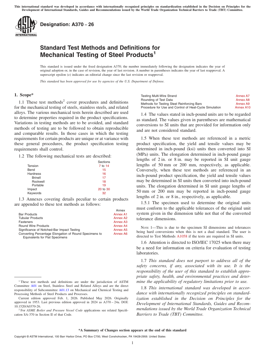 ASTM A370-26 PDF Preview