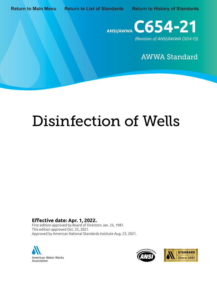 AWWA C654-21 PDF Preview