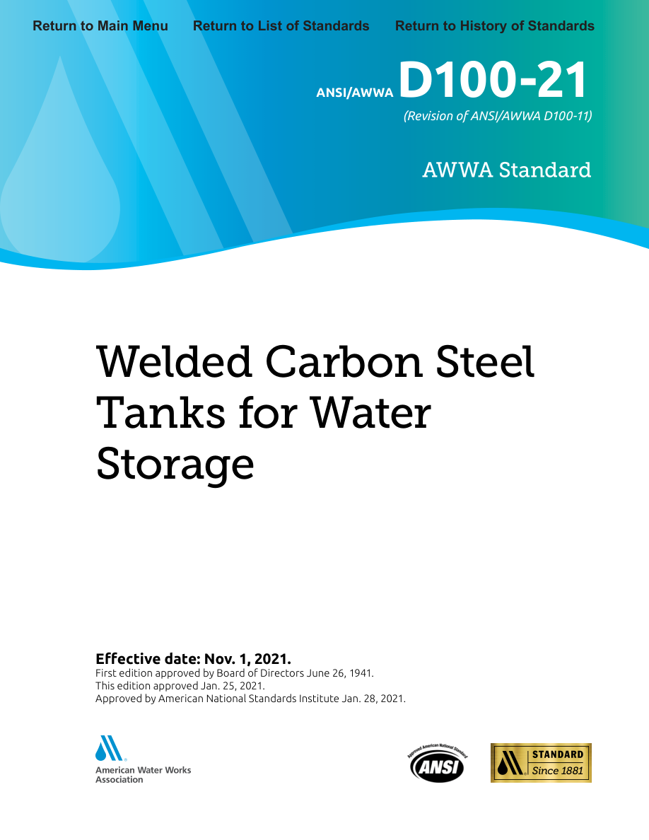AWWA D100-21 PDF Preview