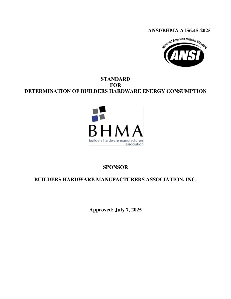 BHMA 156.45-2025 PDF Preview