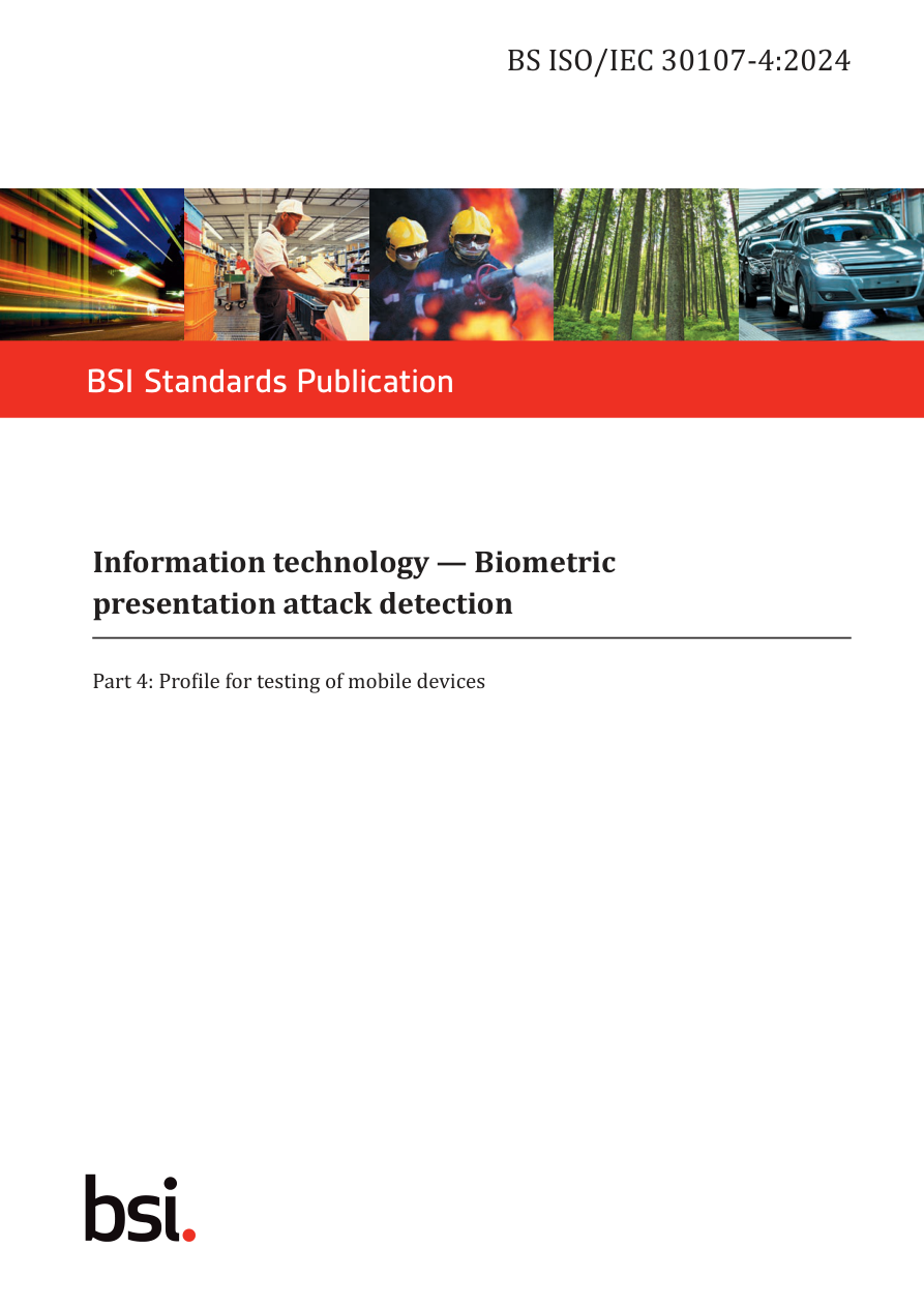 BSI BS ISO/IEC 30107-4:2024 PDF Preview