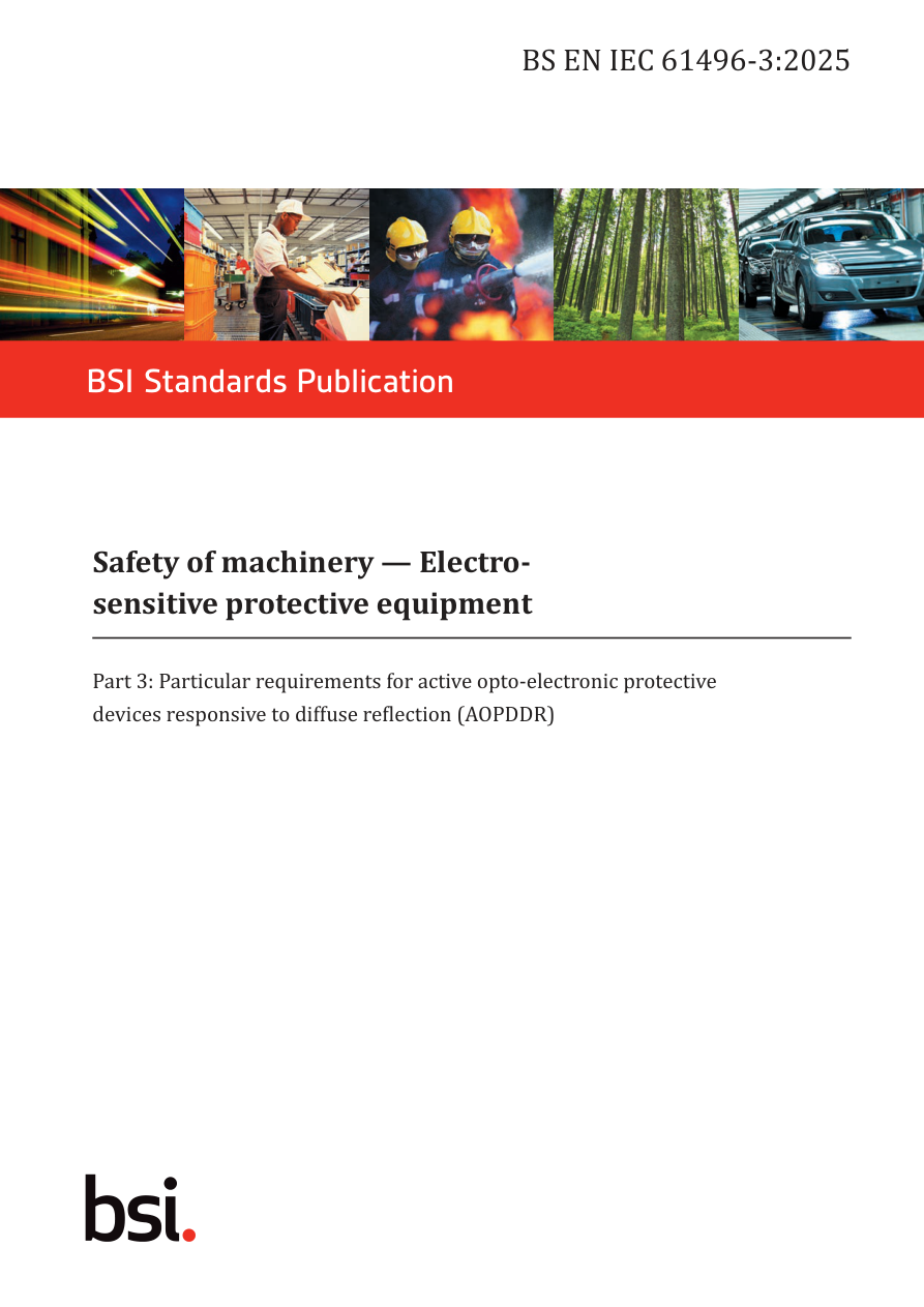 BSI BS EN IEC 61496-3:2025 PDF Preview