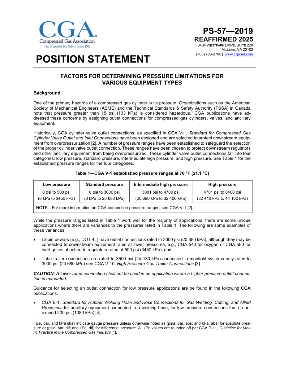 CGA PS-57 1st Edition (R2025) PDF Preview