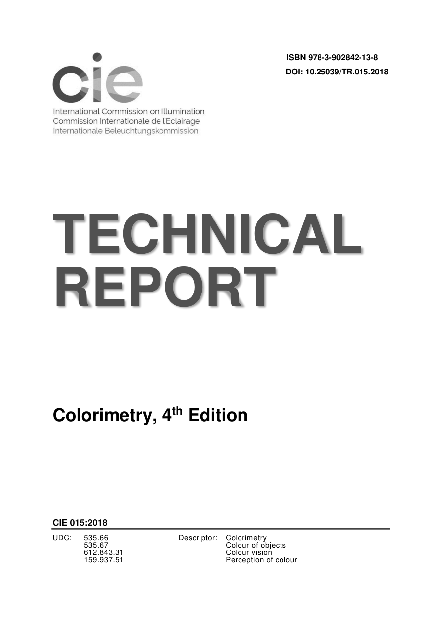 CIE 015:2018 PDF Preview