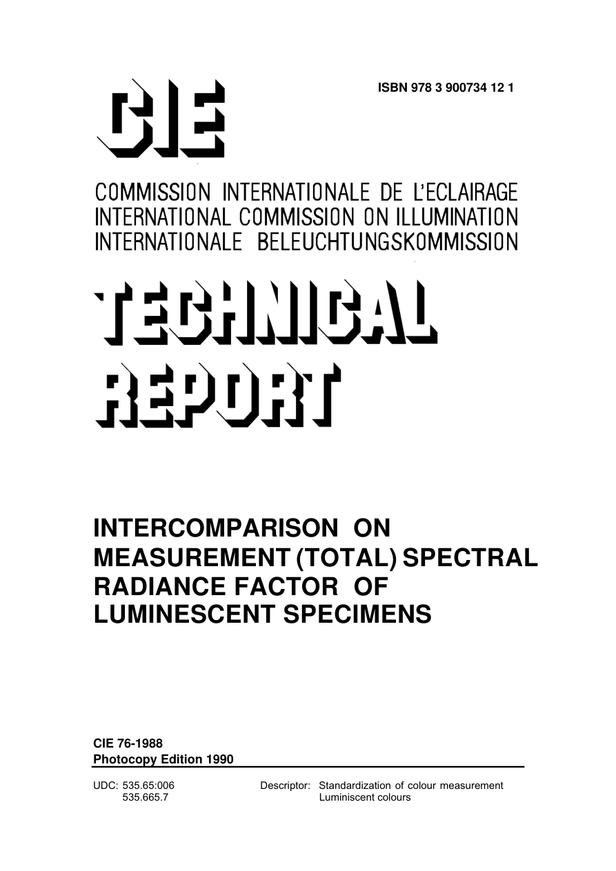 CIE 076-1988 PDF Preview