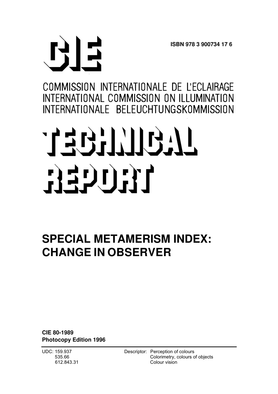 CIE 080-1989 PDF Preview