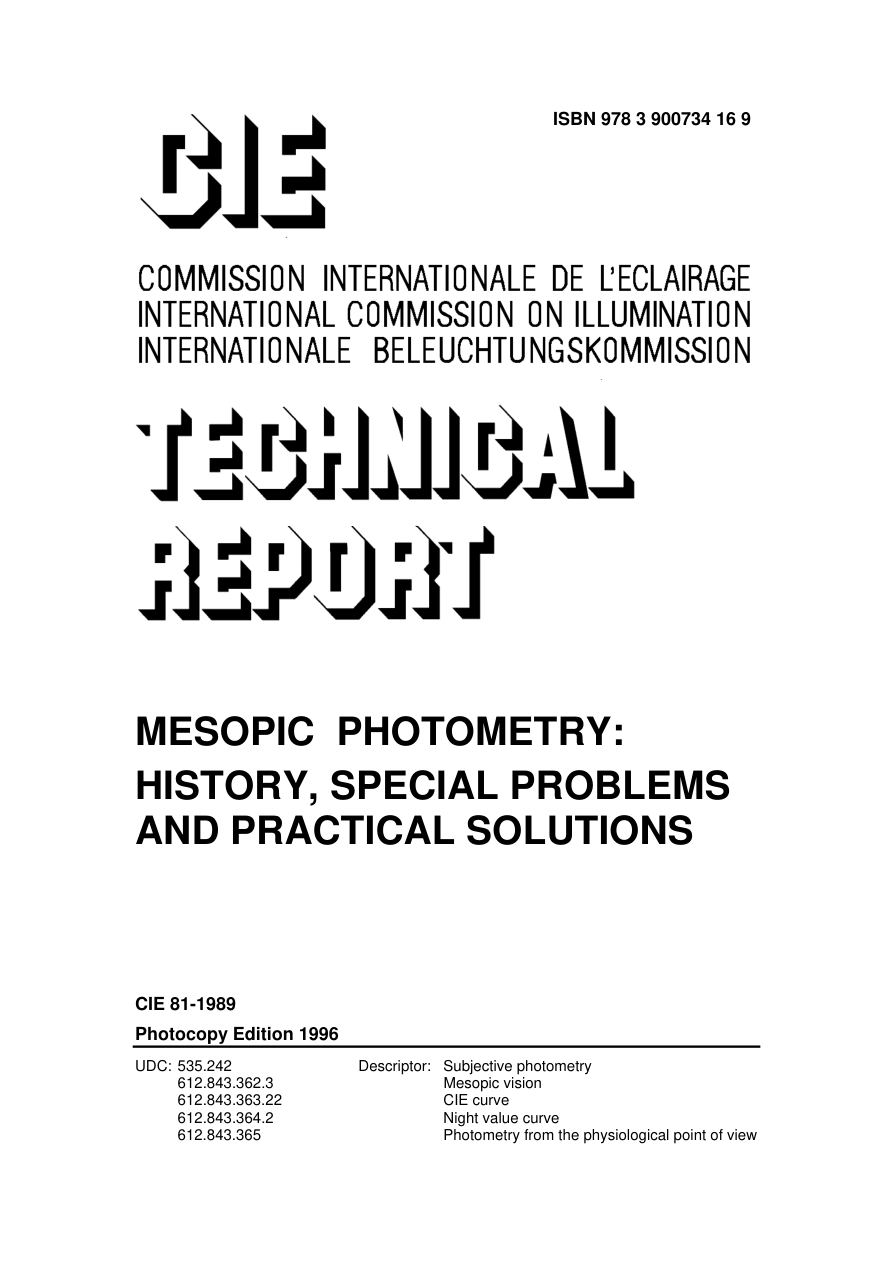 CIE 081-1989 PDF Preview