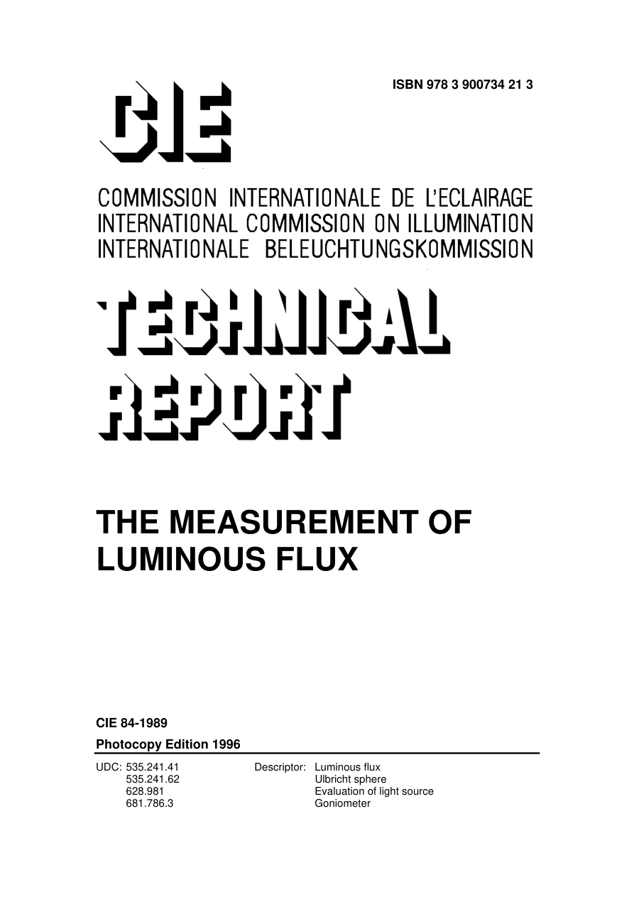 CIE 084-1989 PDF Preview