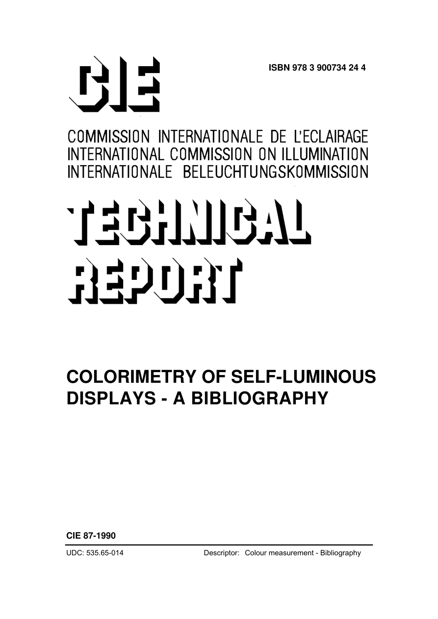 CIE 087-1990 PDF Preview