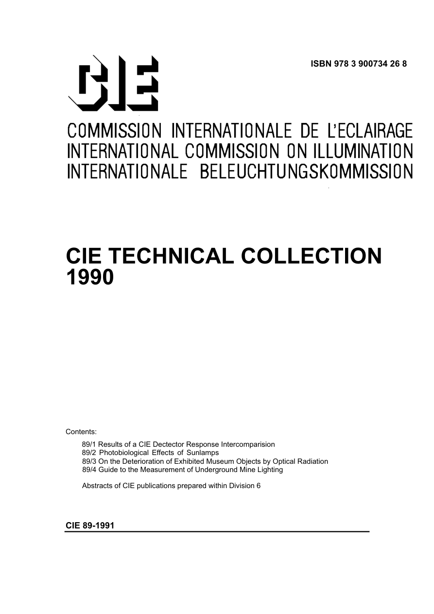 CIE 089-1991 PDF Preview