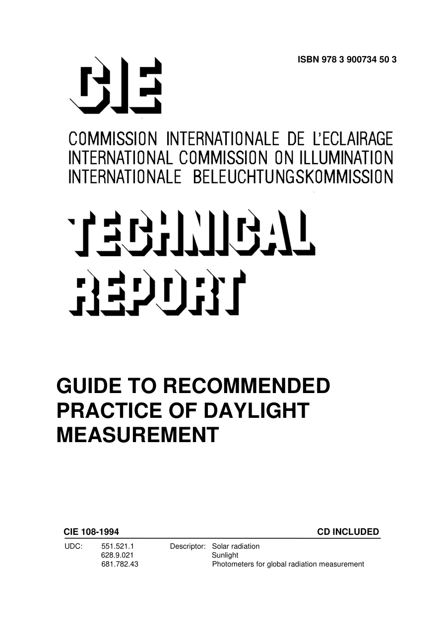 CIE 108-1994 PDF Preview