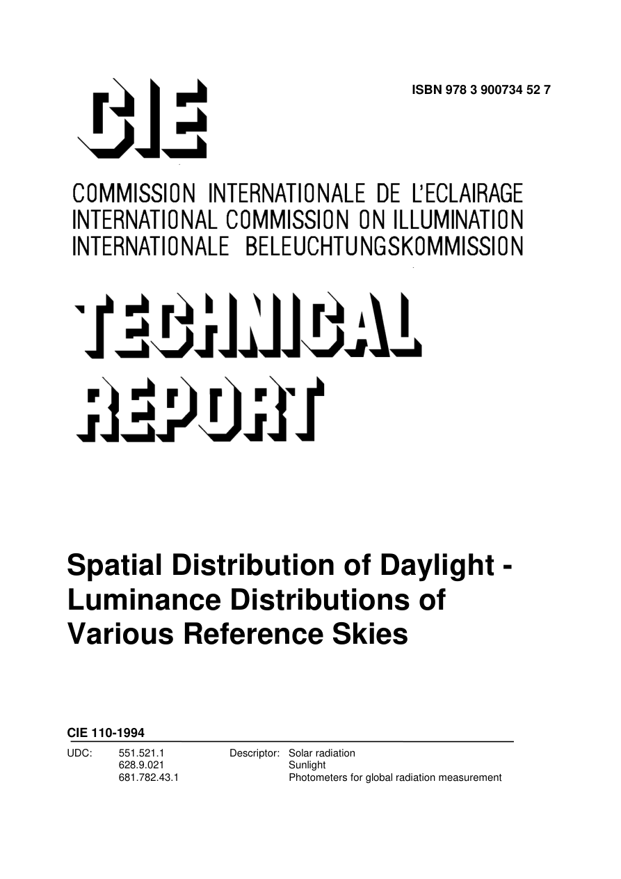 CIE 110-1994 PDF Preview