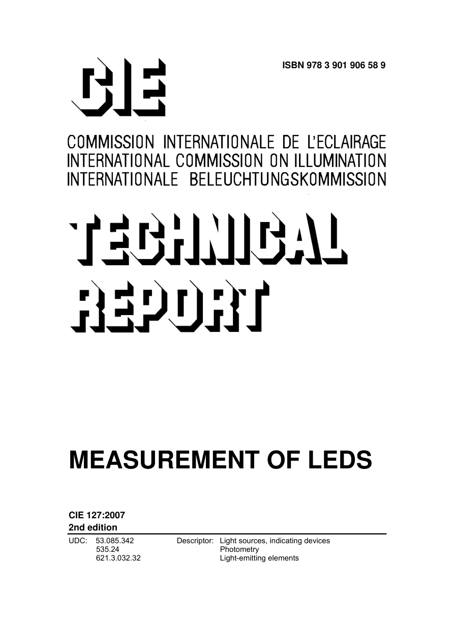 CIE 127:2007 PDF Preview