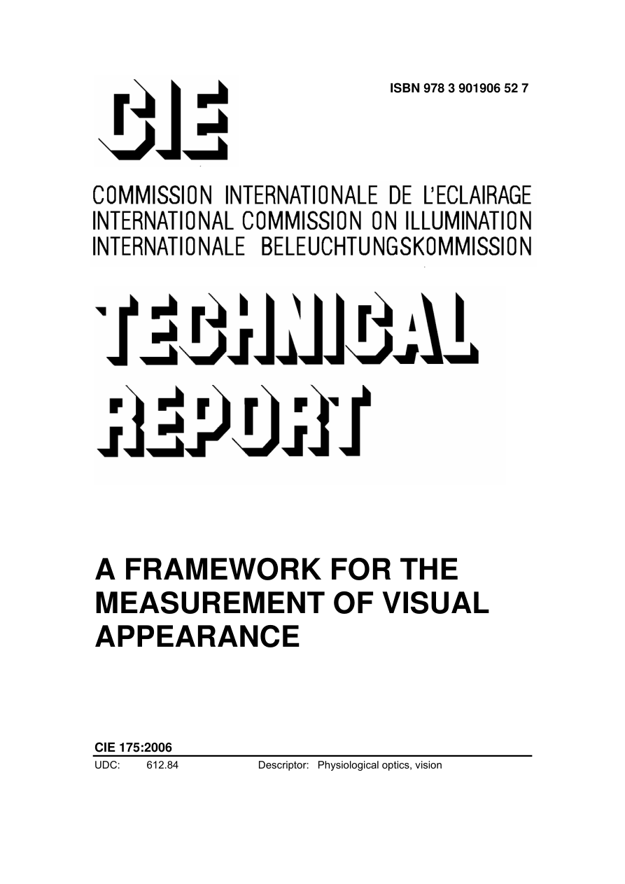 CIE 175:2006 PDF Preview