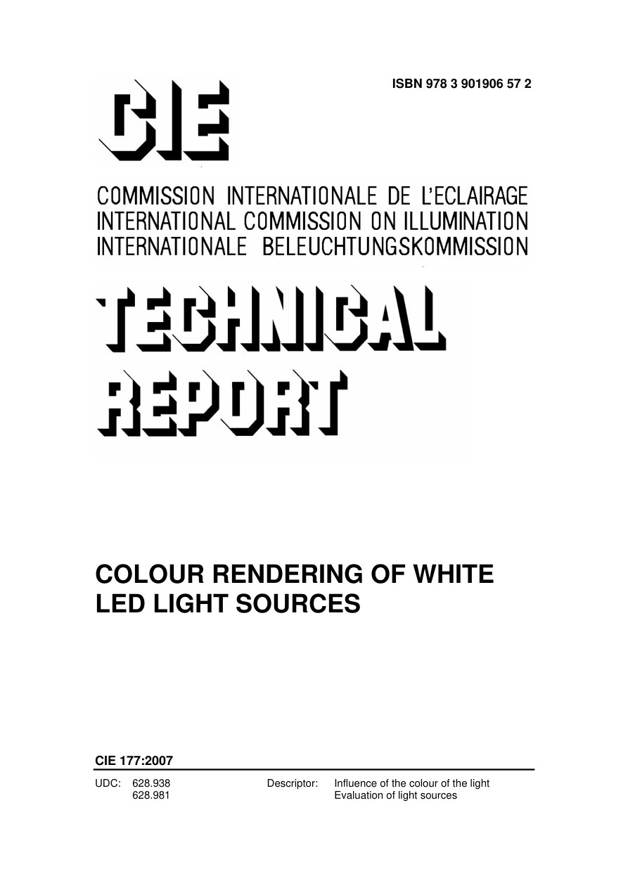 CIE 177:2007 PDF Preview