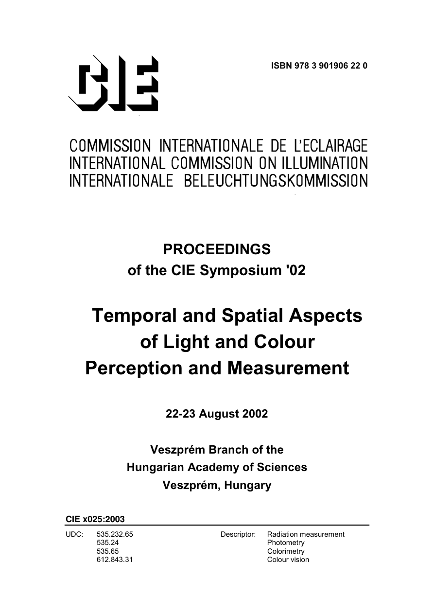 CIE x025:2003 PDF Preview